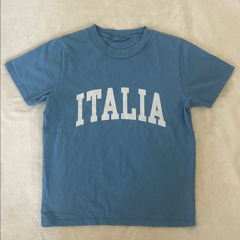 Brandy Melville Blue 'Italia' Tee